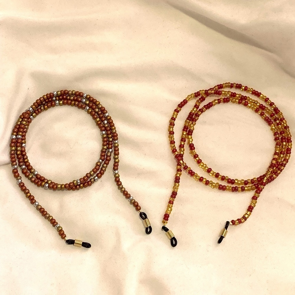 2 Handmade Beaded Glasses Chains